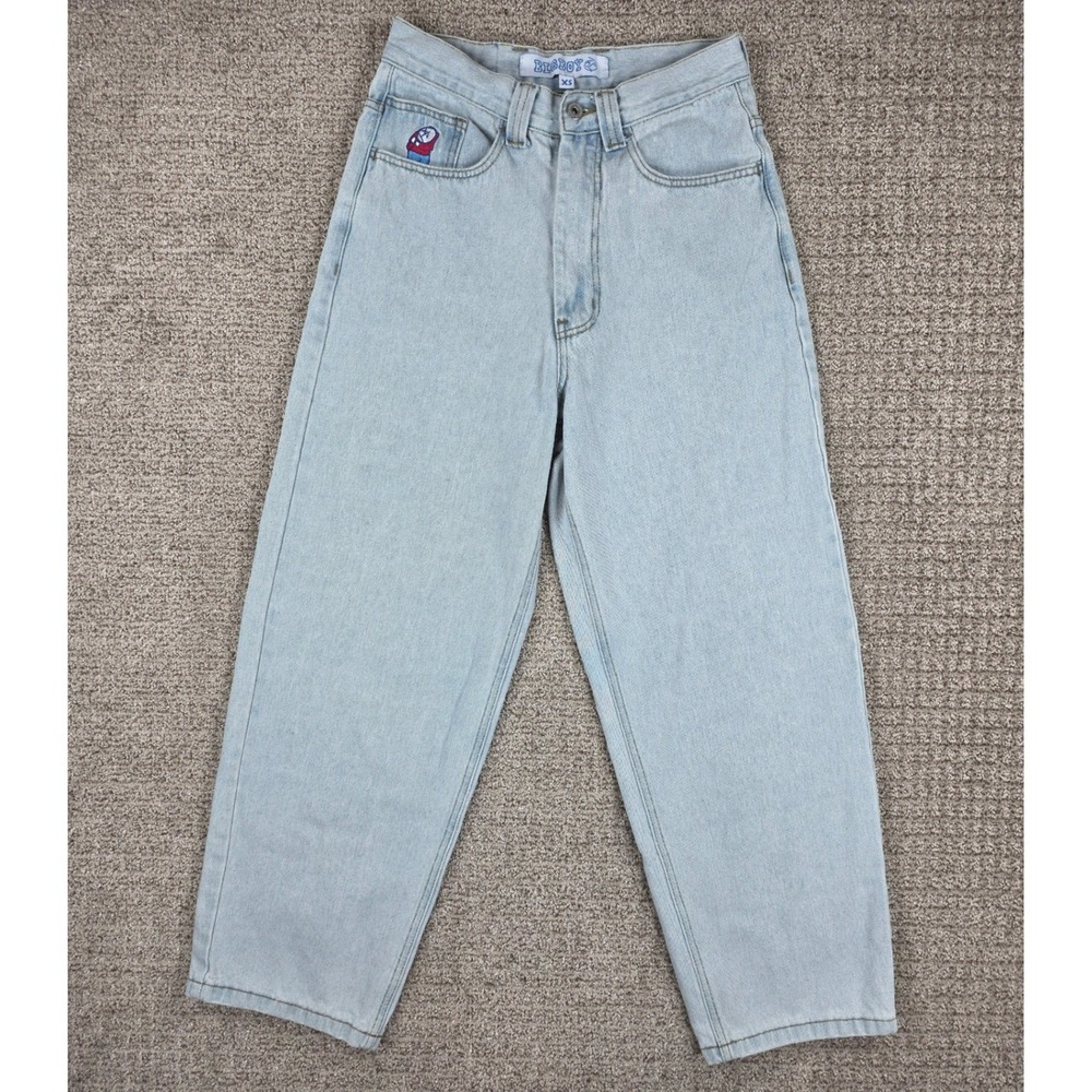 Polar Skate Co Big Boy Jeans Light Blue Baggy Denim XS 28x28 Mens Skateboarding